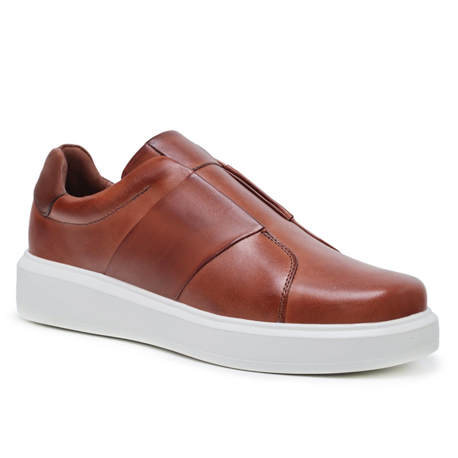 Vista principal Tênis Slip On Masculino Malbork em Couro e Sola Borracha 5504M Malbork marrom