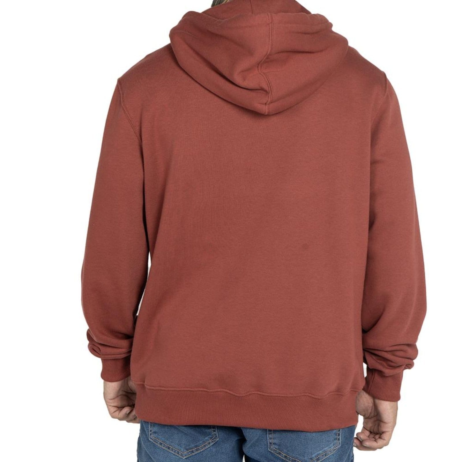 Vista 2 Moletom RVCA Canguru Tonally 270G WT25 Masculino Vinho RVCA vermelho