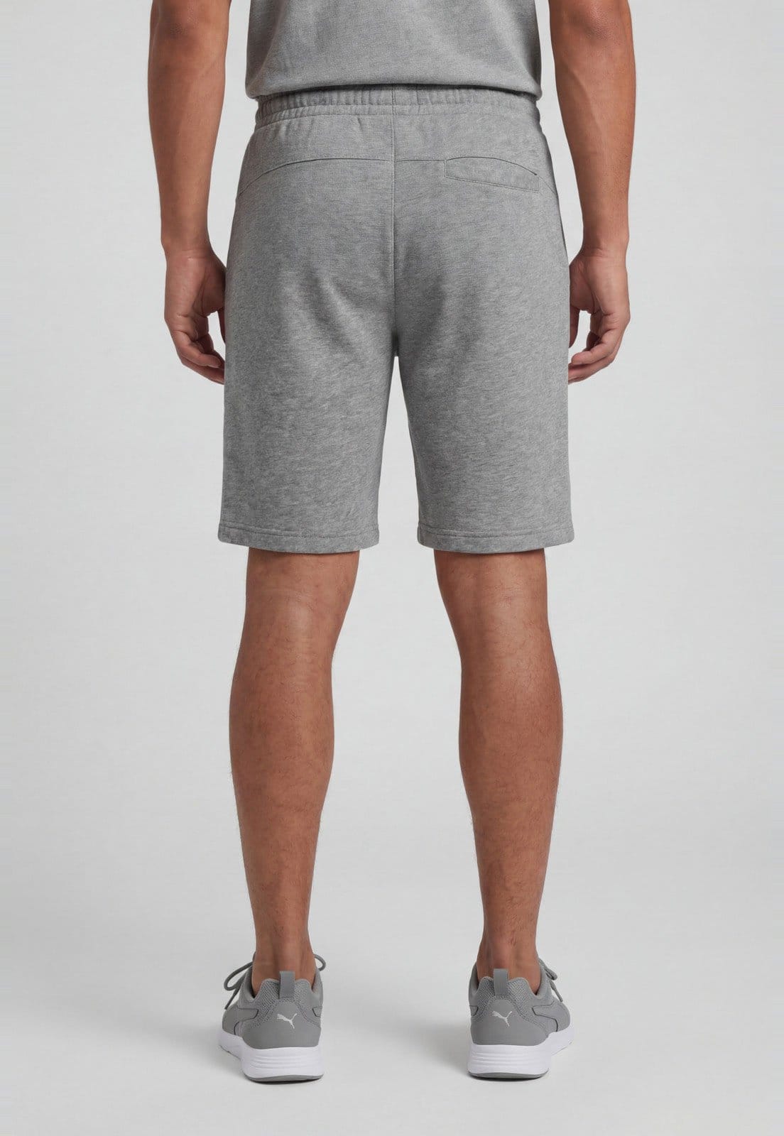 Vista 2 Shorts Masculino Puma ESS No 1 Logo Puma cinza