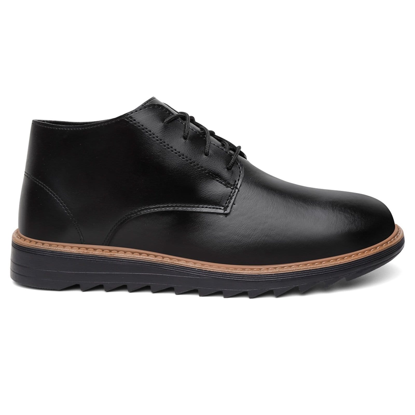 Vista 2 Sapato Masculino Cano Médio A. Andrade Bota Casual Derby Social Conforto Tendência Anna Andrade preto