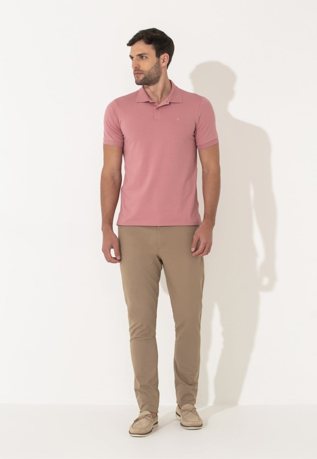 Calça Sarja Traymon Slim 5 Bolsos Areia