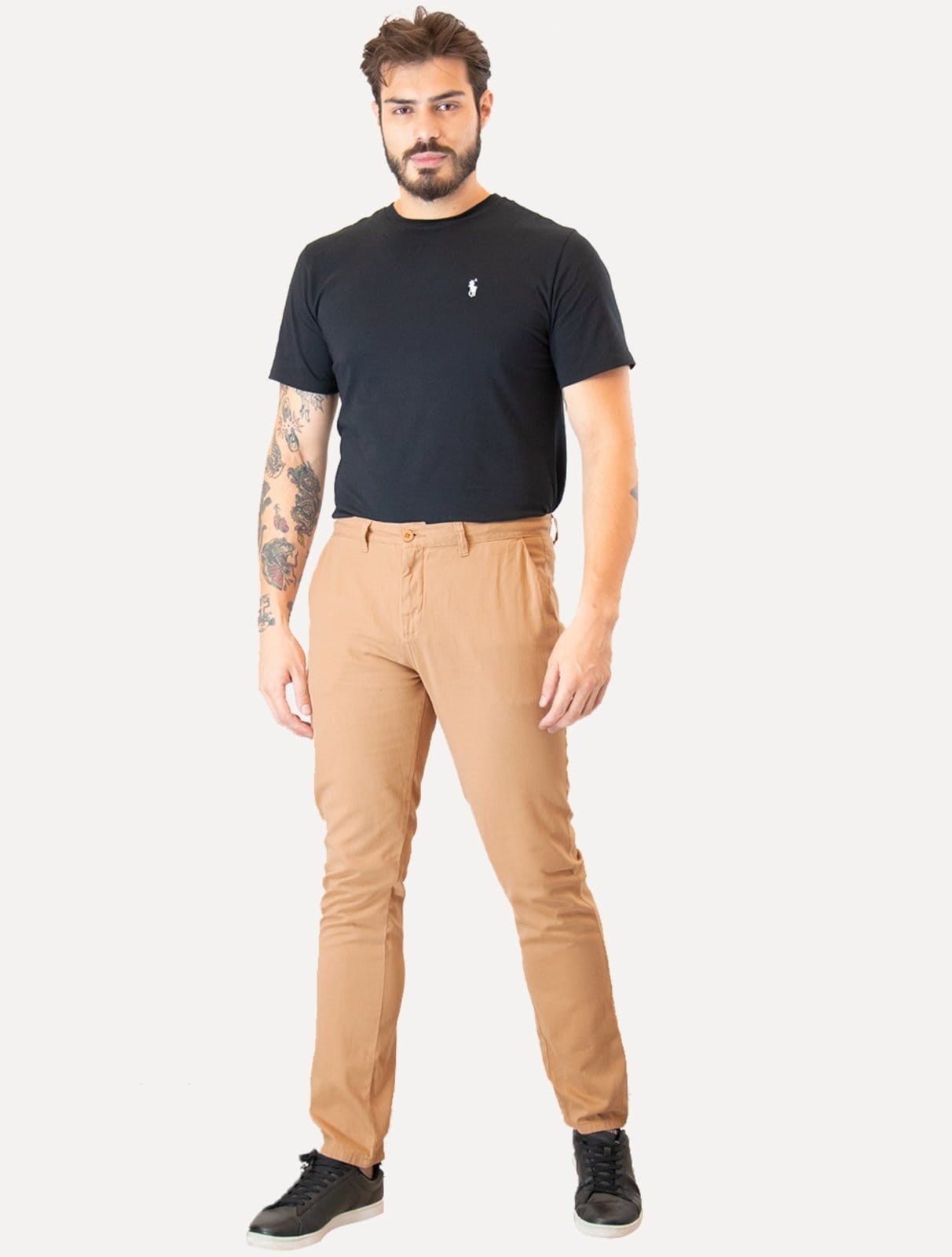 Vista 2 Calça Guess Masculina Chino Stretch 1981 Guess cáqui