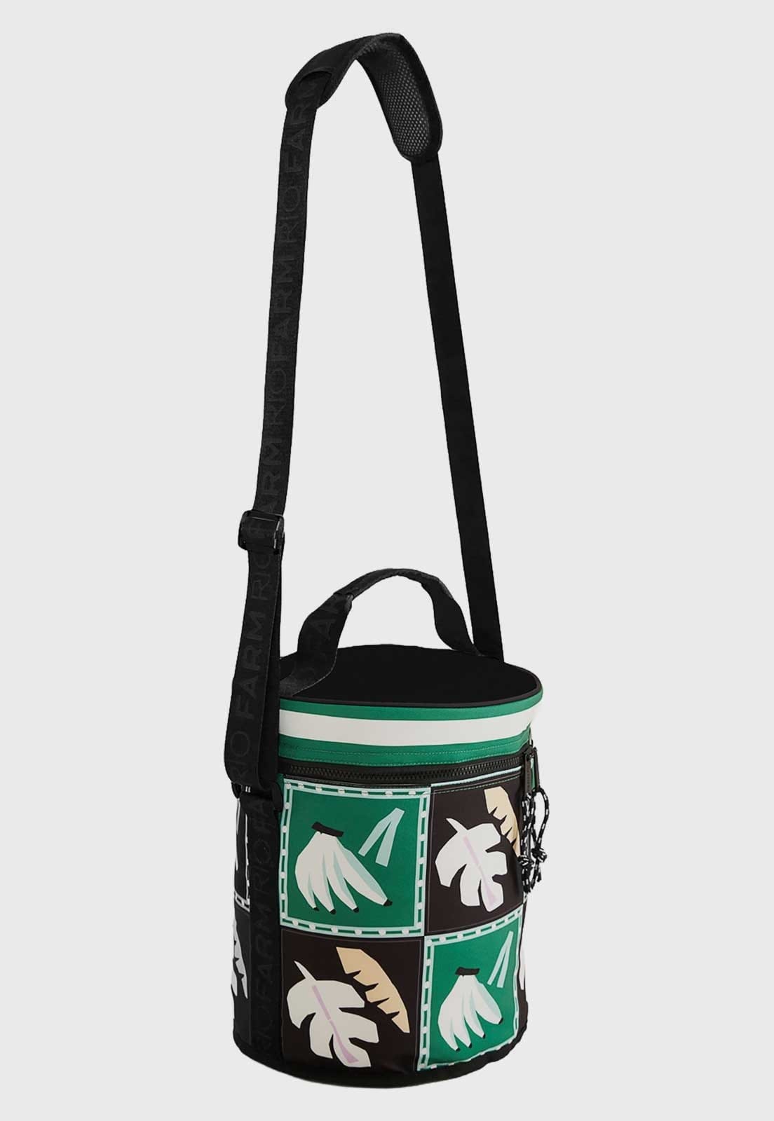 Vista 2 Bolsa Feminina FARM Farofo Lenço Brasil FARM verde