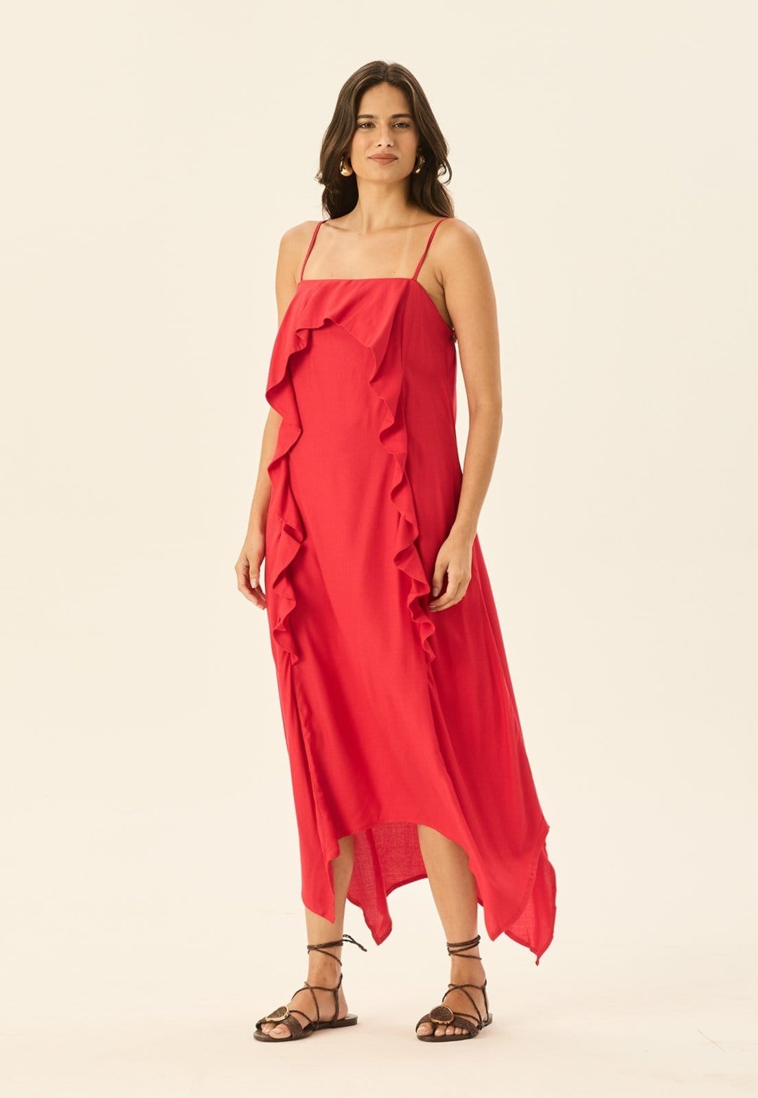 Vestido Midi Camada Pontas