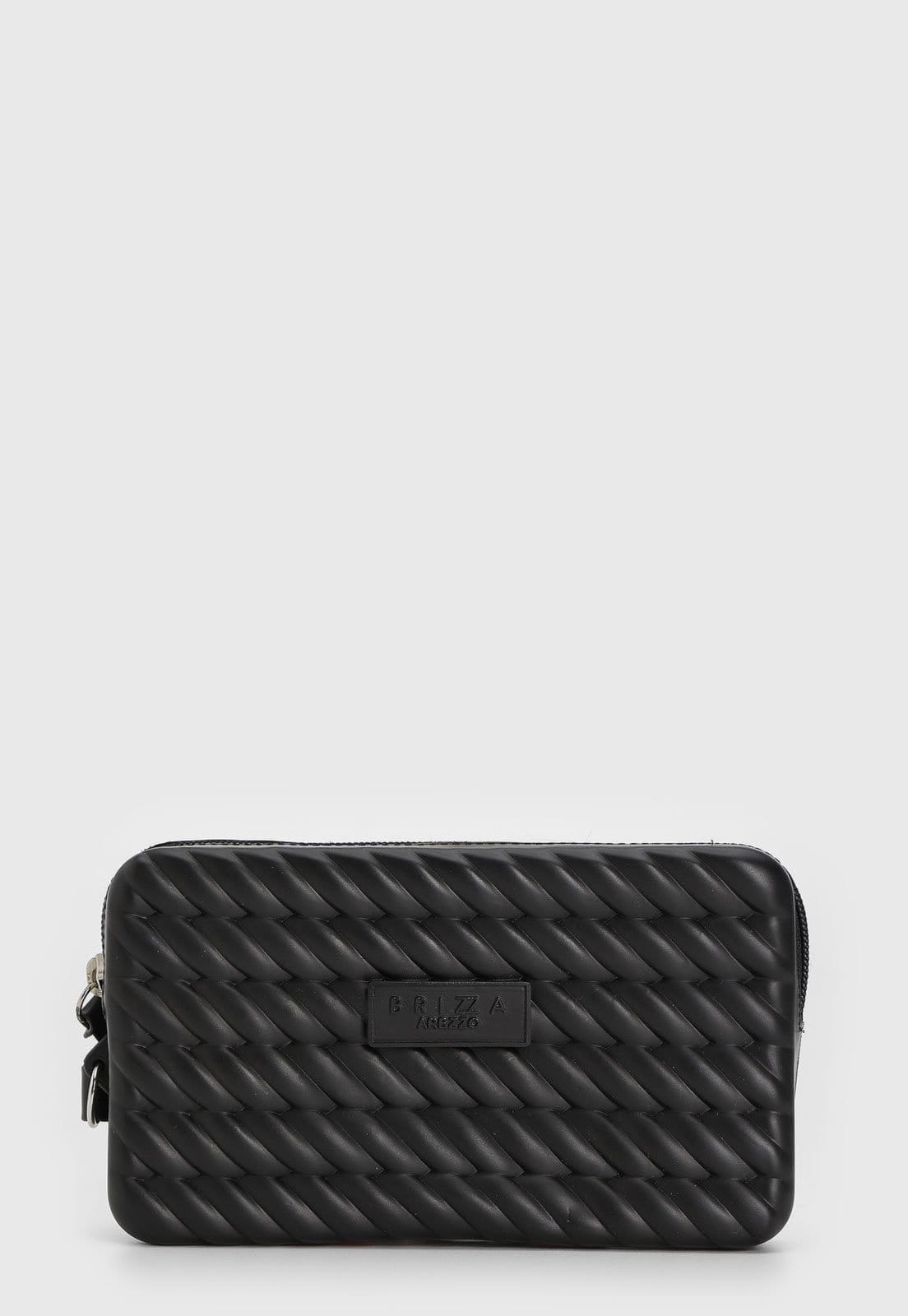 Vista 2 Bolsa Brizza Arezzo Trançada Preta Brizza Arezzo preto