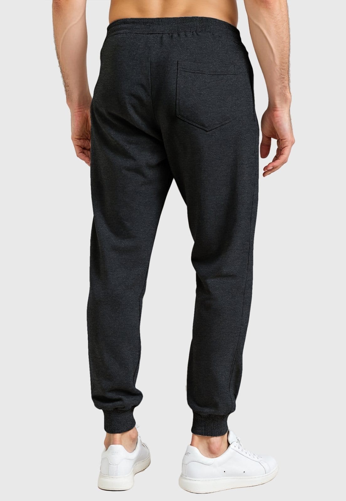 Vista 2 Calça Moletom Chumbo Slim Masculina com Bolso Traseiro Conforto e Estilo Benellys cinza