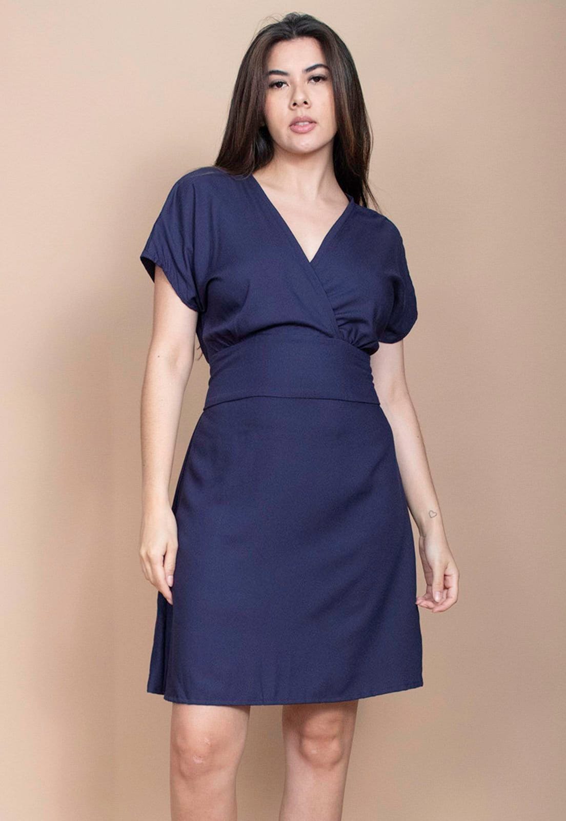 Vestido Cabanafree Curto Viscose Elastex nas Costas