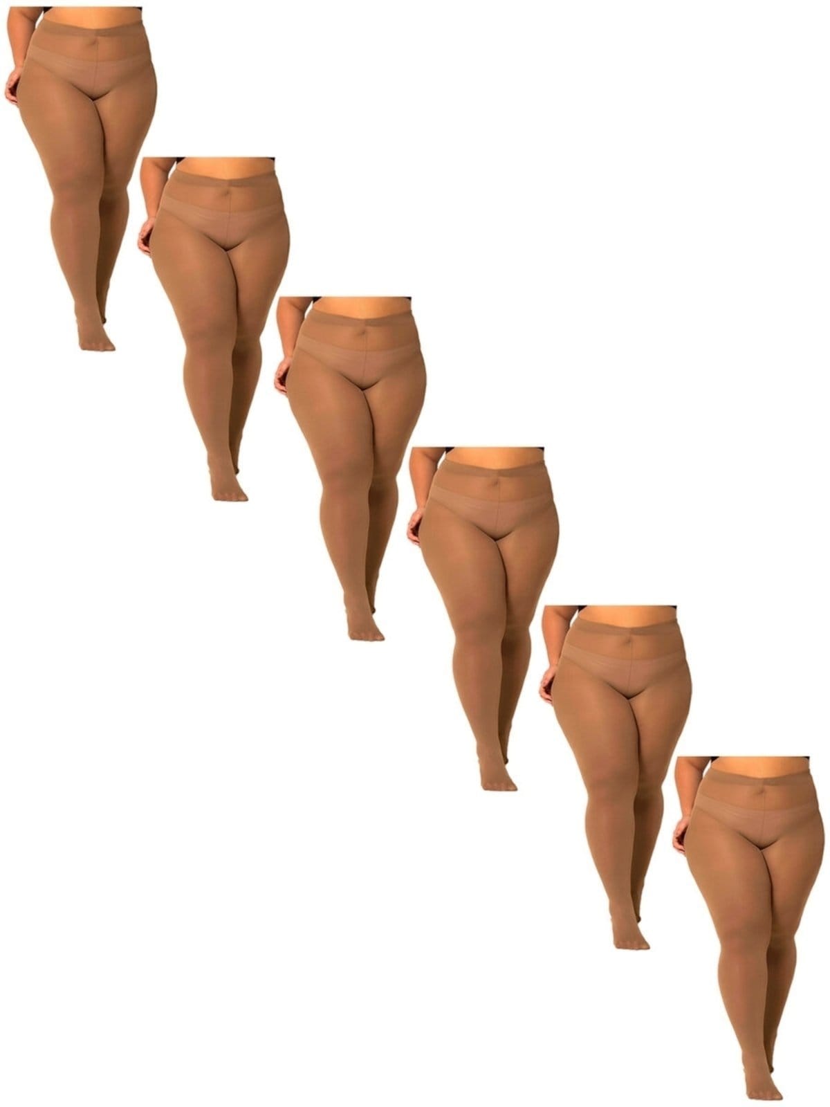 Kit com 6 Meias Calças Fio 80 Opaca Trifil 6100 Plus Size