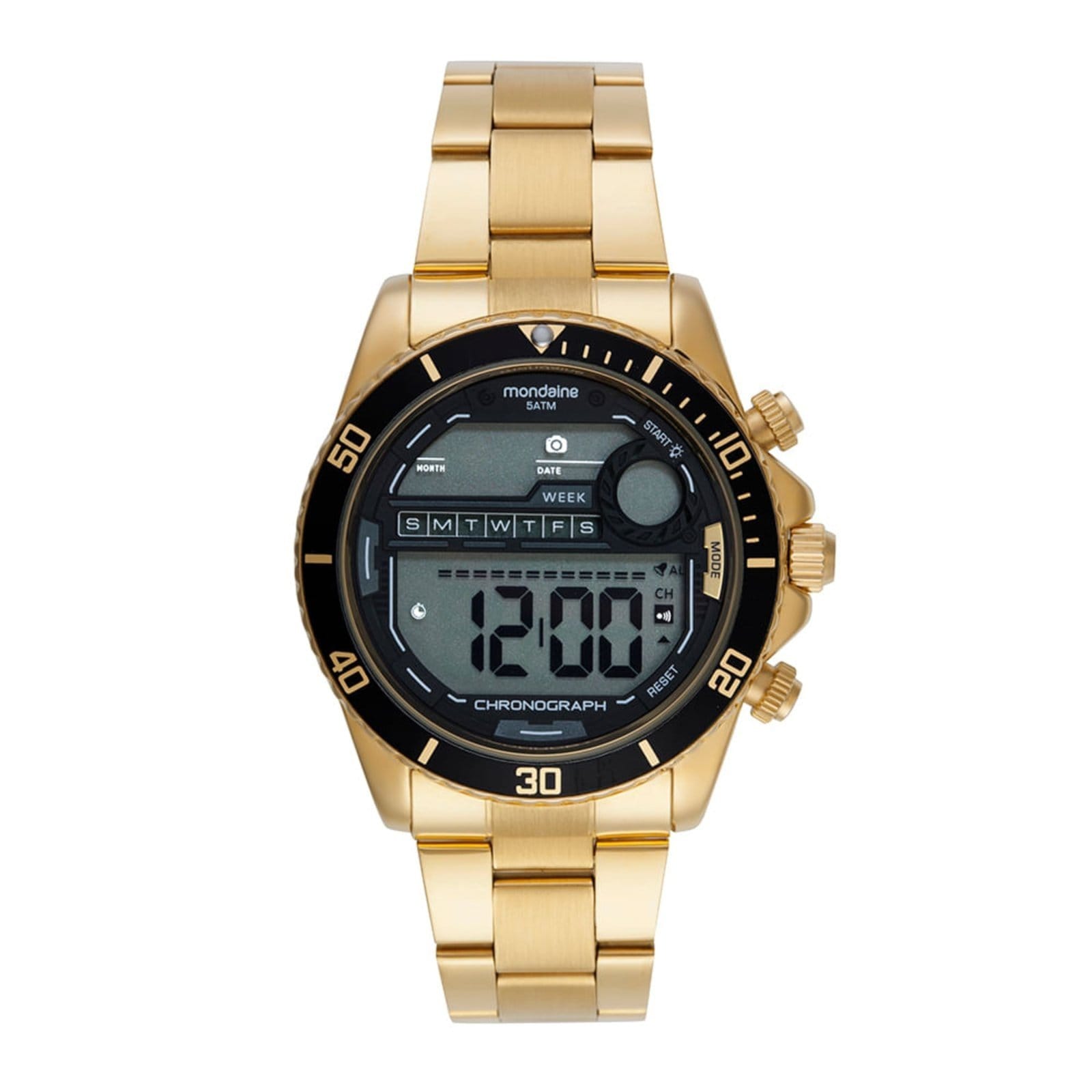 Relógio Masculino Mondaine Digital Alarme Cronógrafo