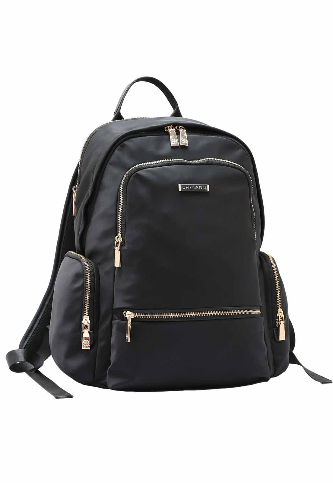 Vista principal Mochila Feminina Chenson Original Twill Nylon Costas 8784937 Chenson preto