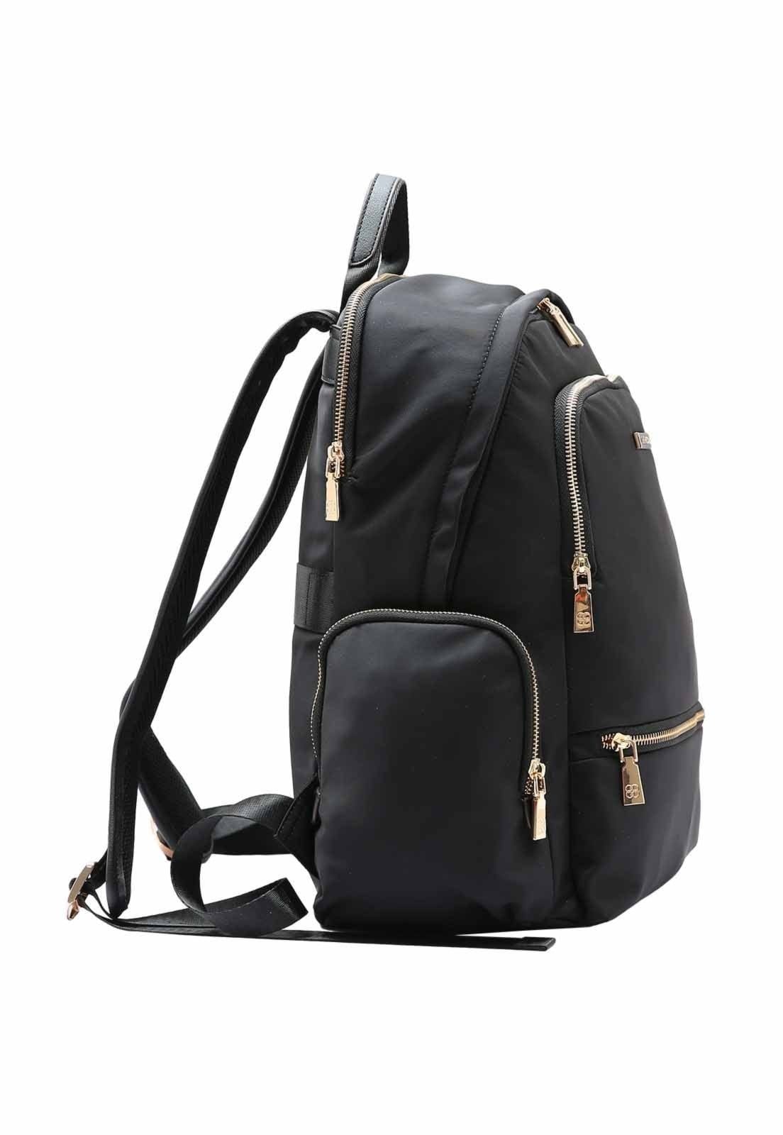 Vista 2 Mochila Feminina Chenson Original Twill Nylon Costas 8784937 Chenson preto