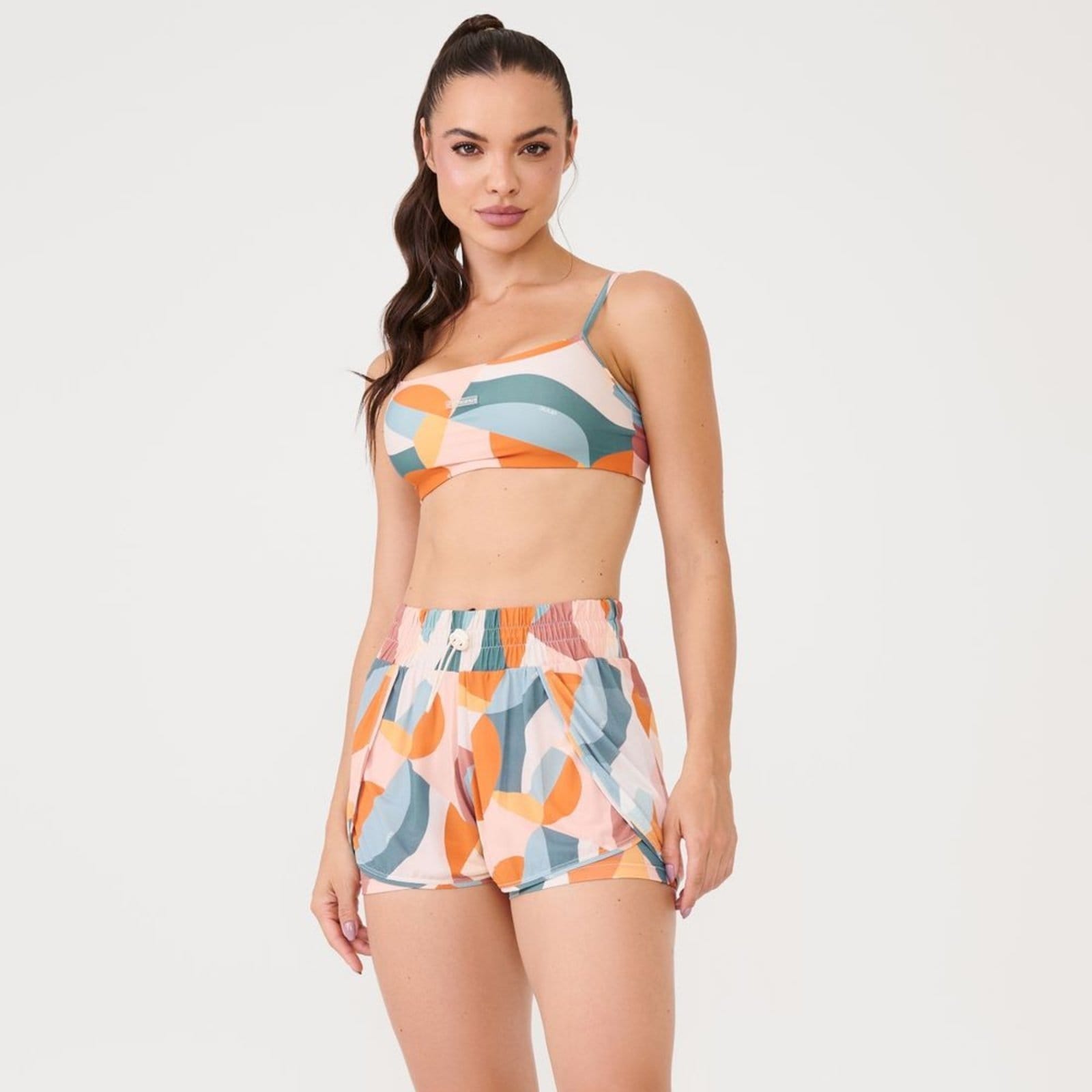 Short Transpassado Estampa Moves Poliamida Soft