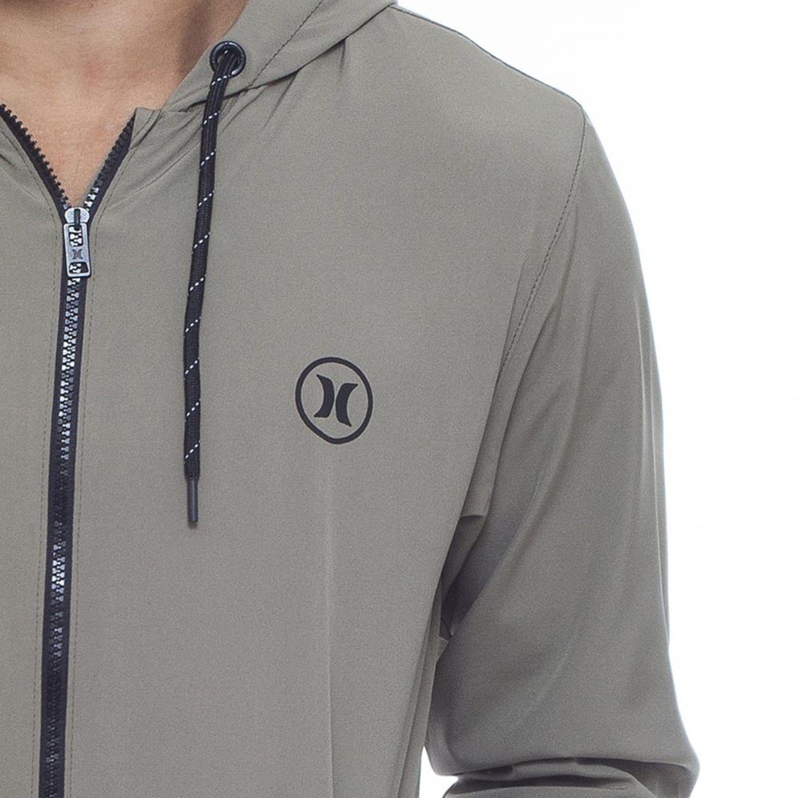 Vista 2 Jaqueta Hurley Block Party WT23 Oversize Masculina Caqui hurley bege caqui