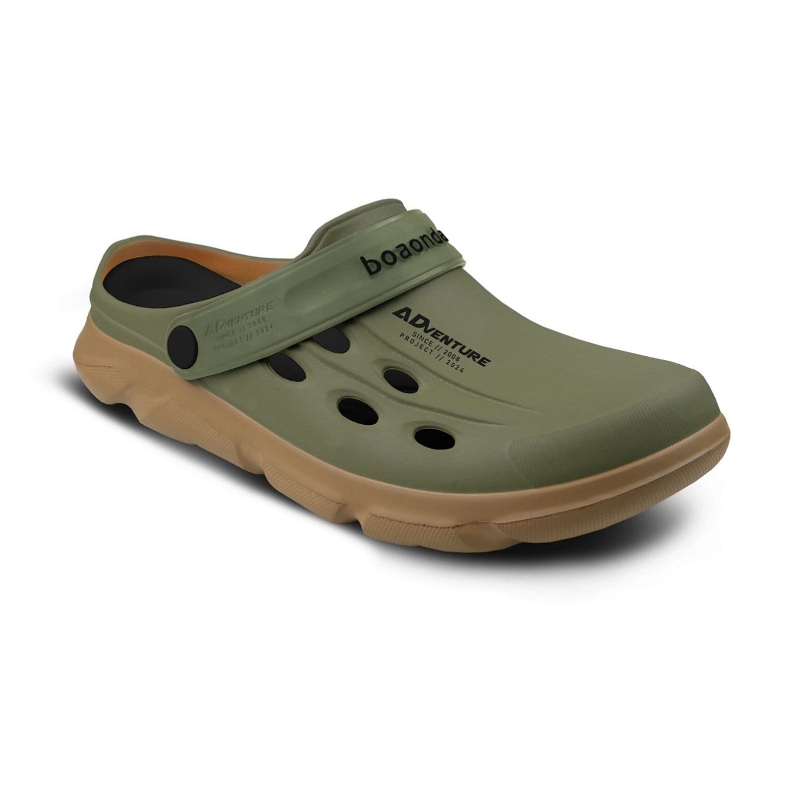 Vista 2 Sandália Babuche Boaonda Adventure Militar Crepe Boaonda preto