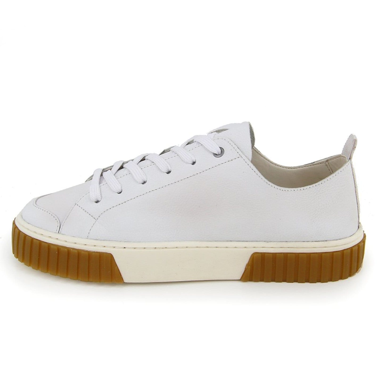 Tênis Feminino em Couro Casual Amarração Conforto Maria Paula