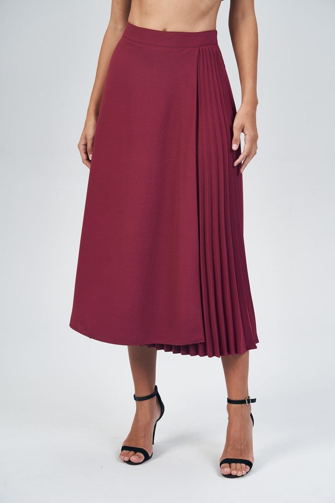 Vista principal Saia Midi Camadas Feminina Acostamento ACT FEMININO vinho