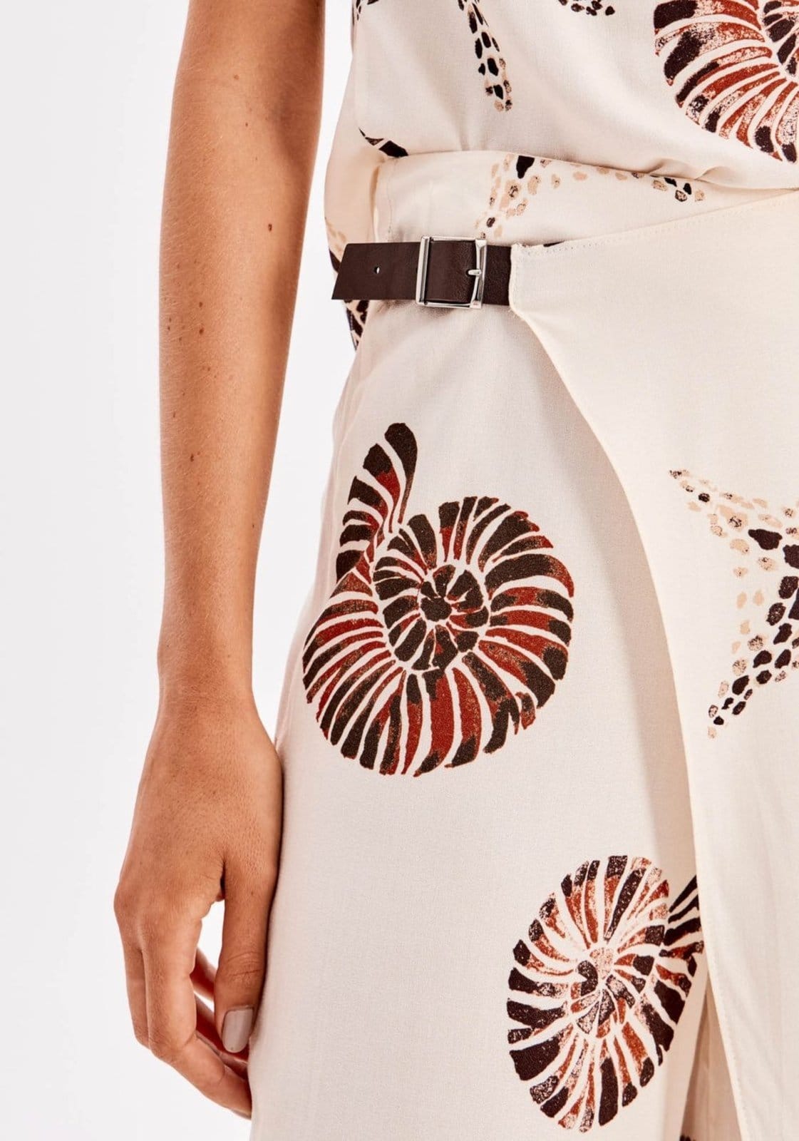 Vista 2 Calça Reta Com Sobreposição Estampada My Favorite Things branco