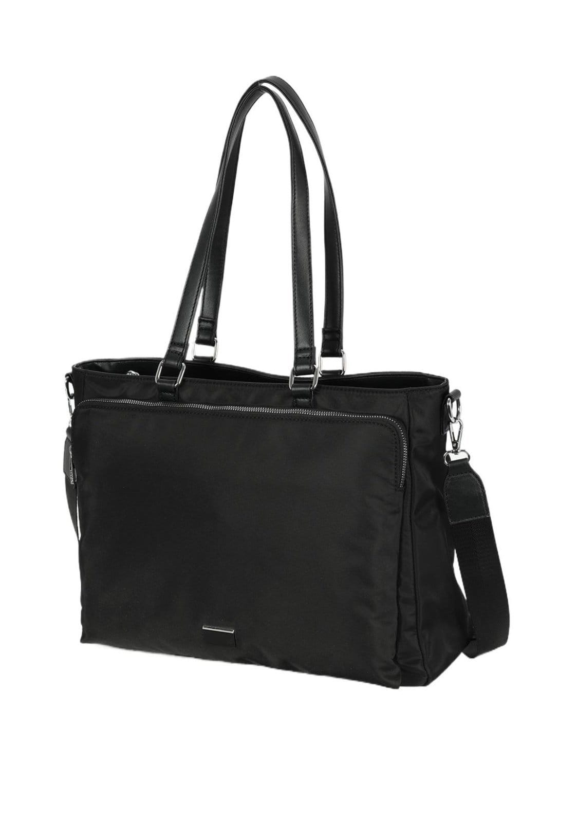 Vista 2 Bolsa Tote Grande Transversal Executiva Notebook Gash Gash preto