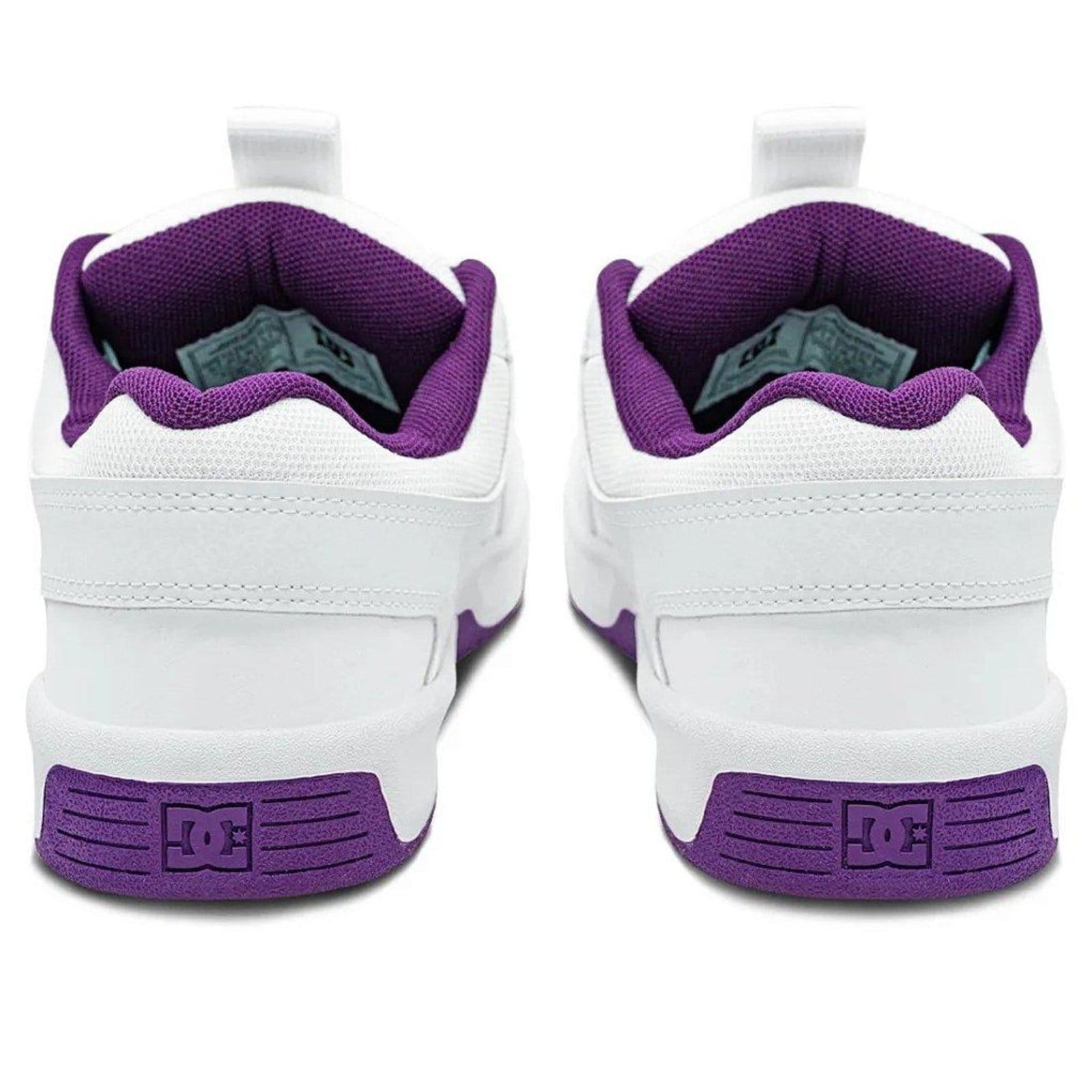 Vista 2 Tênis DC Shoes Lynx Zero Masculino WT25 White/Purple/White DC Shoes branco white