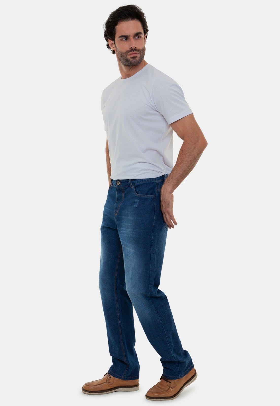 Calça Jeans Masculina Tradicional Lavagem Diferenciada Premium Original Fez - 2