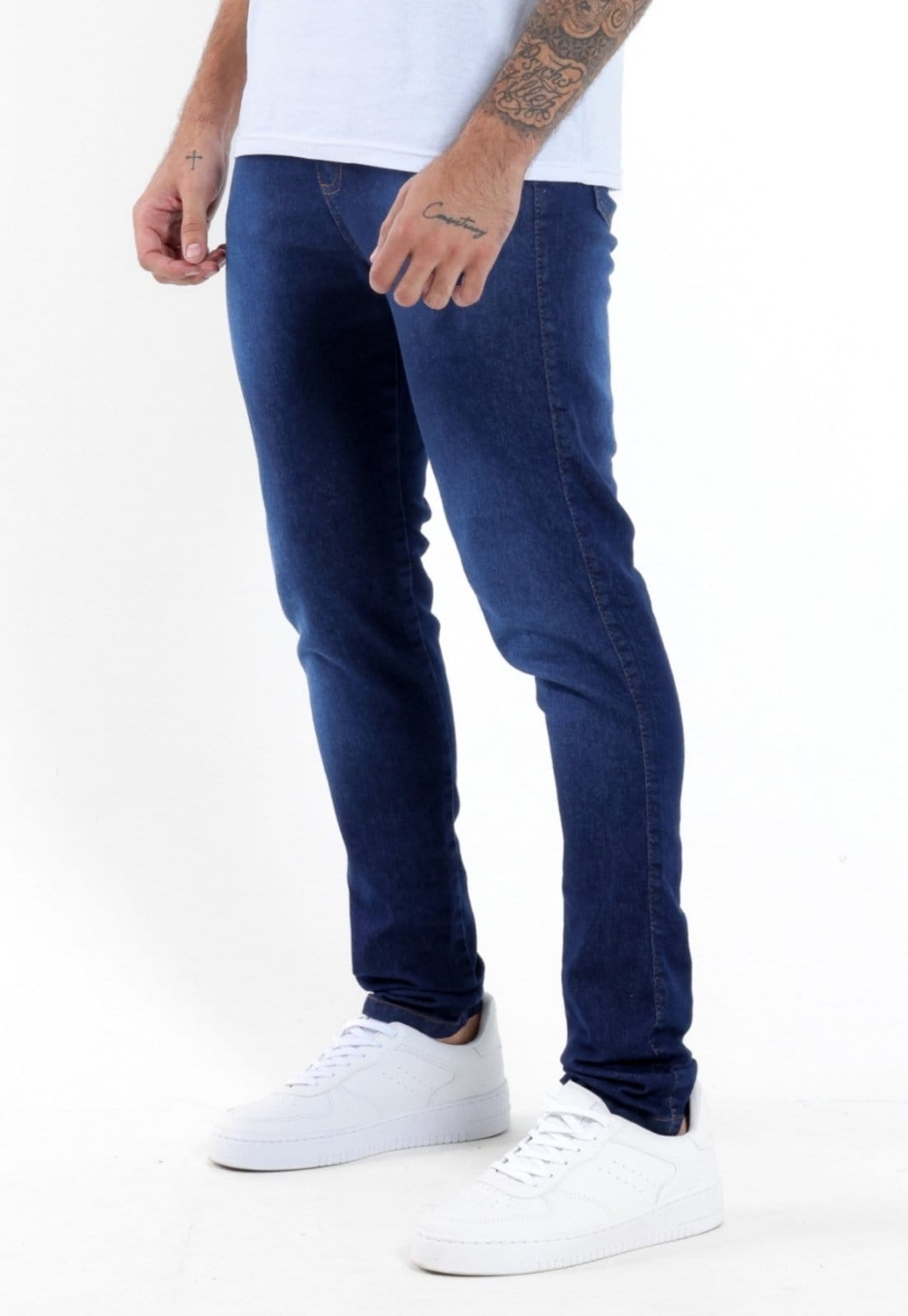 Vista 2 Calça Jeans Skinny Masculina Daze Modas Escura Daze Modas azul