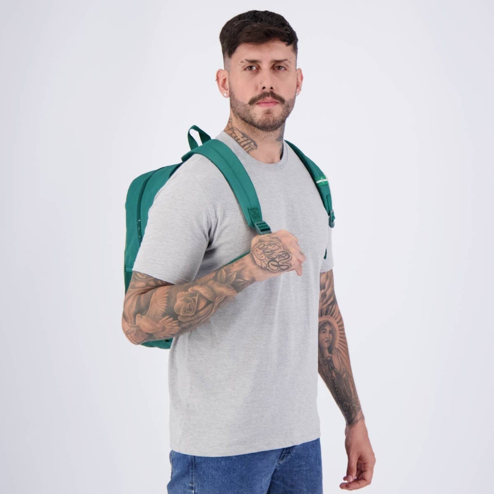 Vista 2 Mochila Palmeiras Torcedor Sestini verde