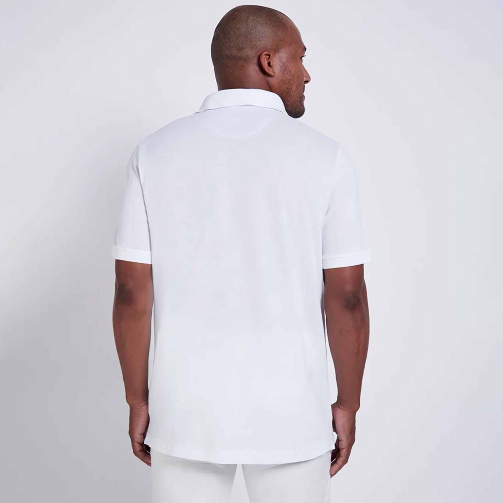 Vista 2 Camisa Polo Individual Comfort Pima In25 Masculino Individual branco