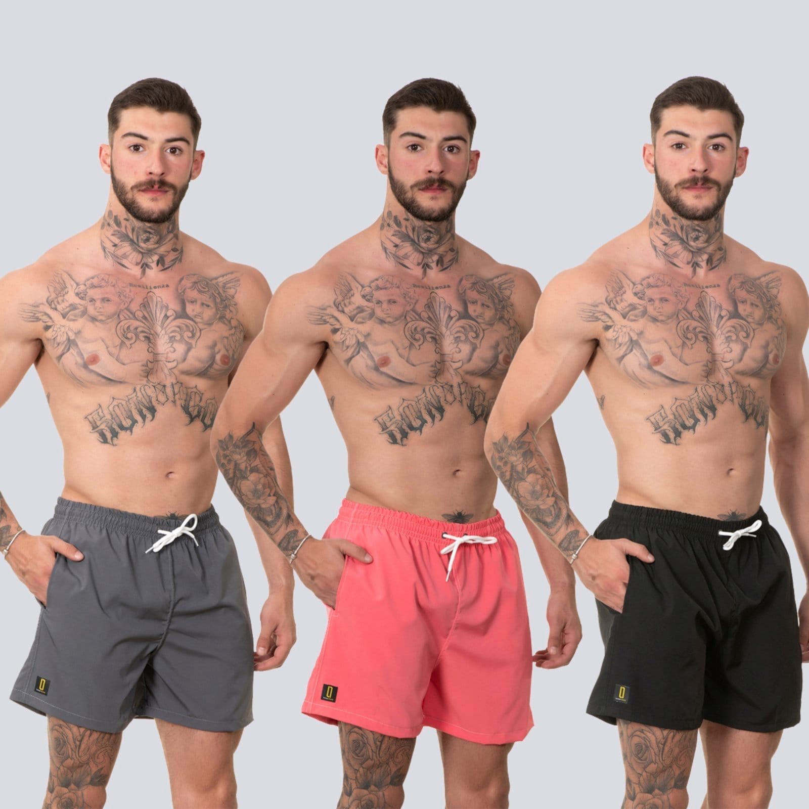 Kit 3 Short Masculino Bermuda Praia Mauricinho Jr Rf420 Colorido