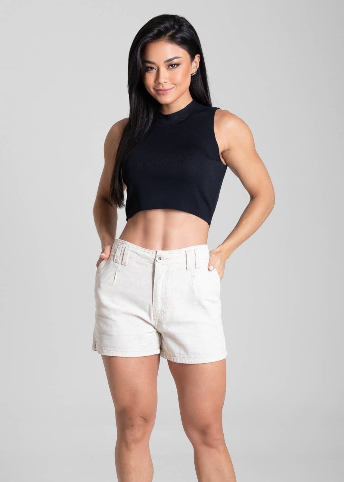 Vista 2 Shorts Linho Sawary - 281837 Sawary branco