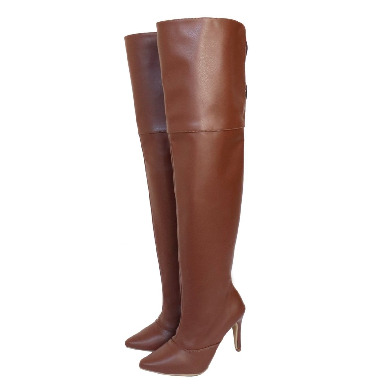 Vista principal Bota Over The Knee Hannah Footwear Bico Fino 1722 Floter Cacau Hannah Footwear marrom