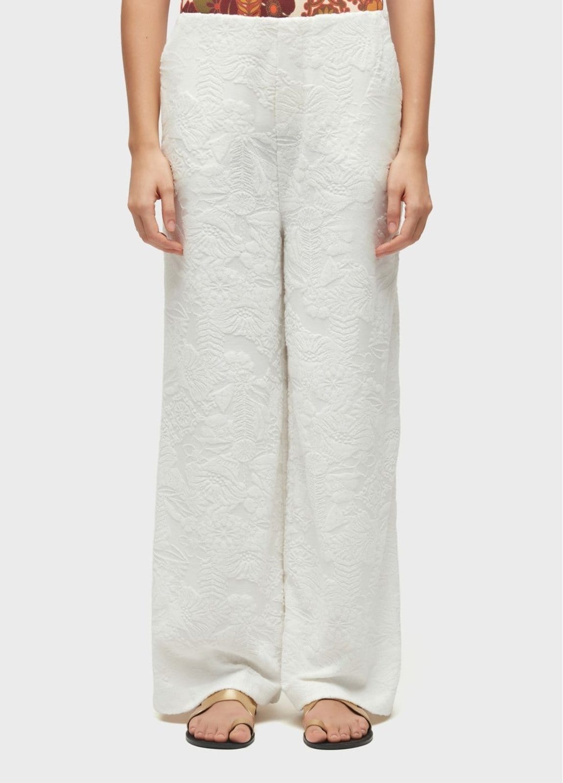 Vista 2 Calça atoalhada garden party Osklen off-white