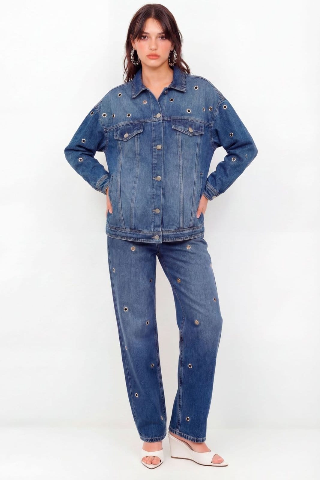 Jaqueta com Ilhós Feminino