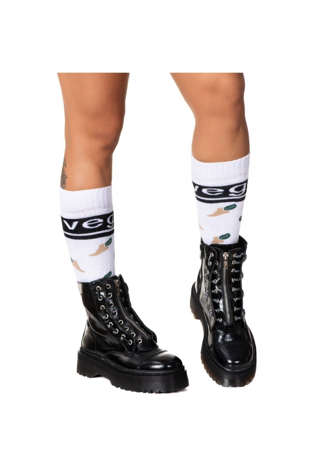 Vista 2 Coturno Tratorado Lizzy Estilo Veggie Croco ESTILO VEGGIE SHOES preto