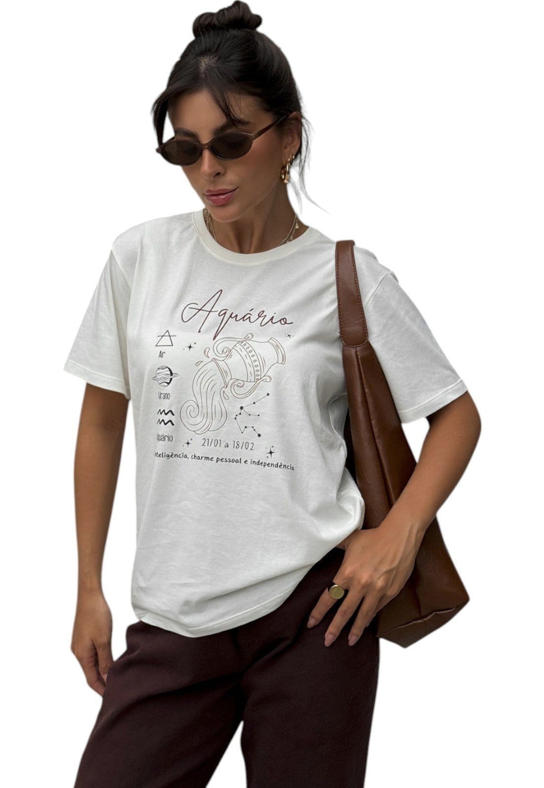 Camiseta Cianitas Off Estampa Signo Aquário