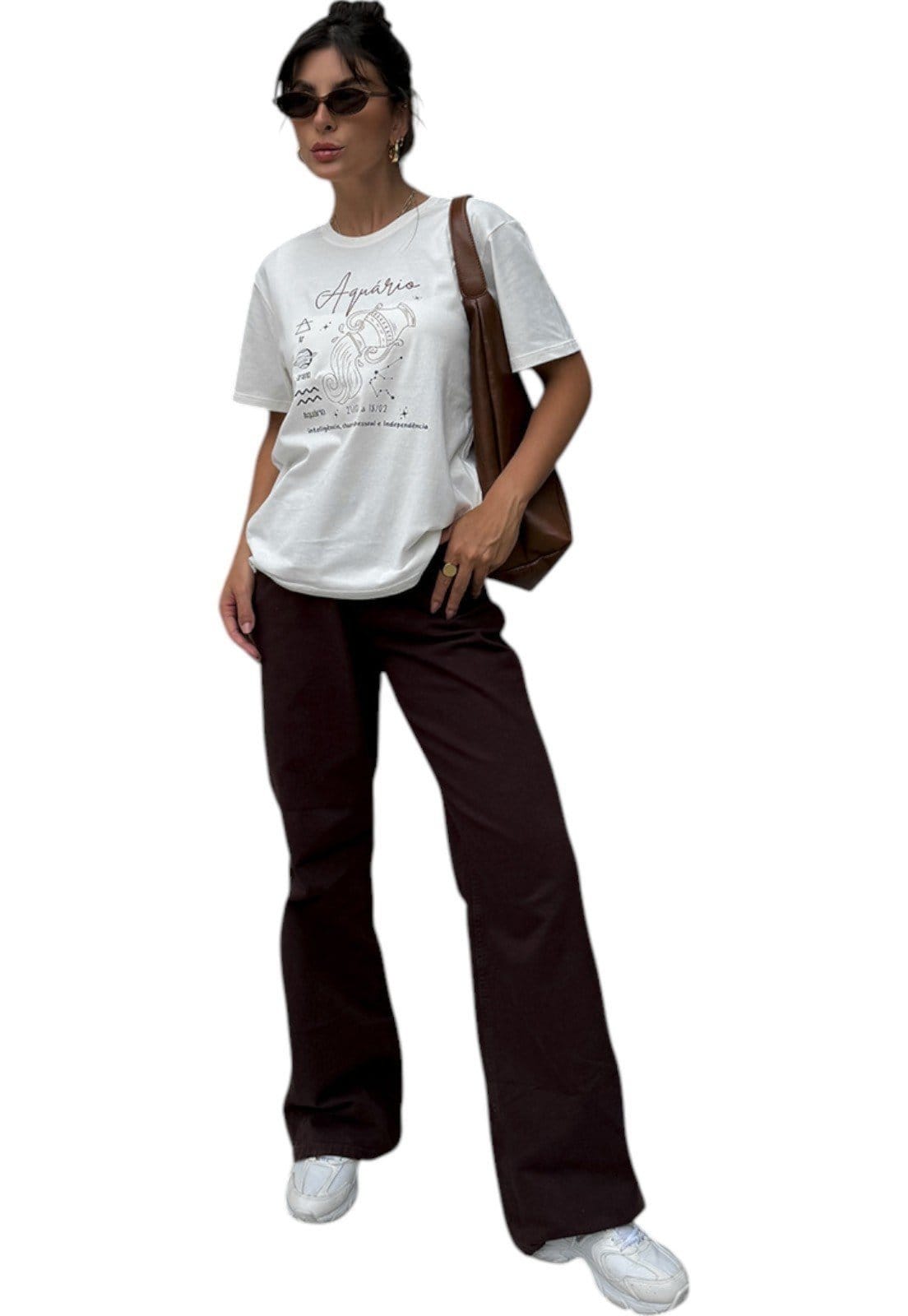 Vista 2 Camiseta Cianitas Off Estampa Signo Aquário Cianitas off-white