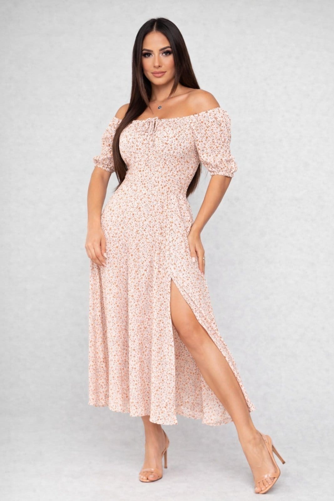 Vestido Longo D Bell Outlet Fashion Tomara Que Caia Com Fenda Estampado