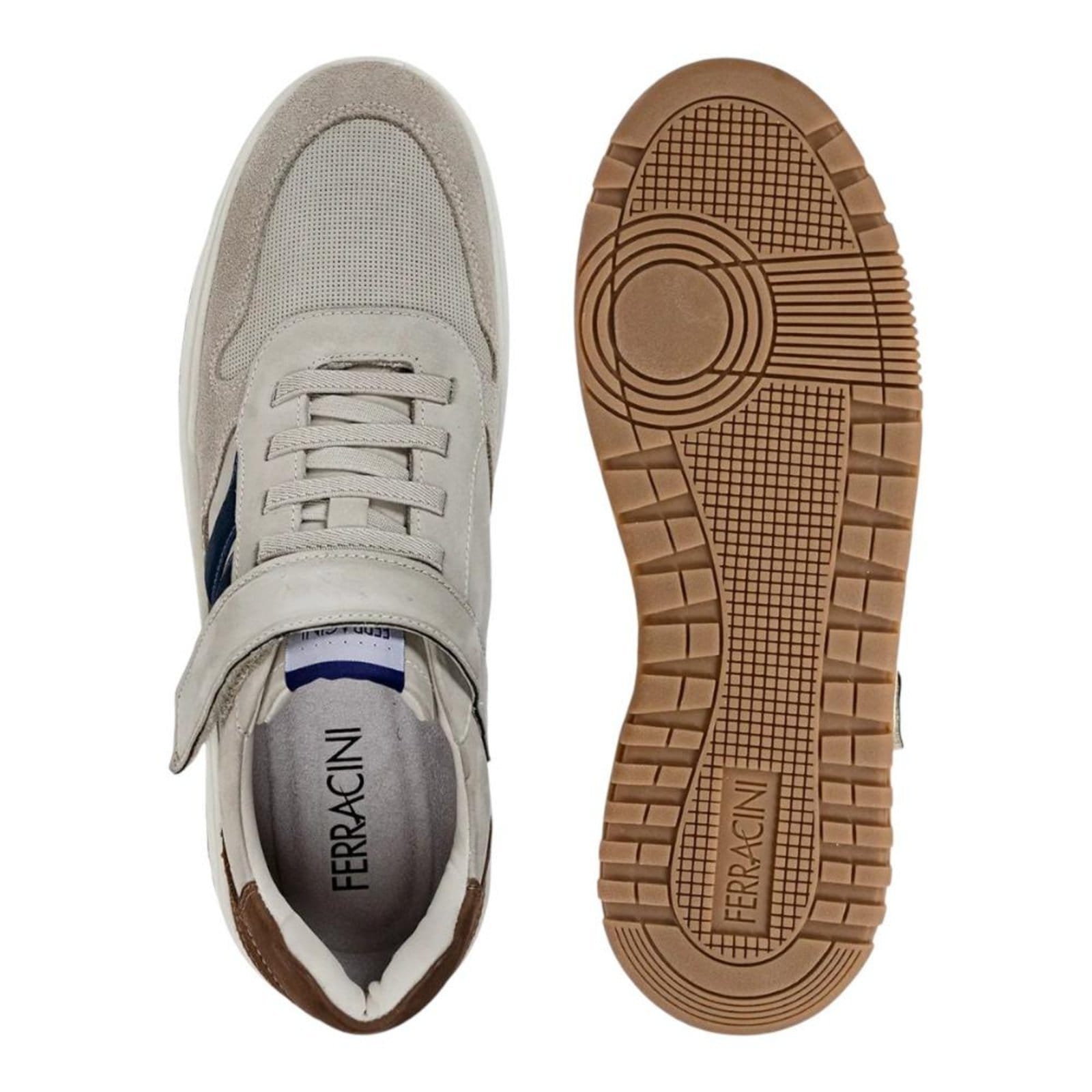 Vista 2 Tênis Sapatênis Ferracini Max Sintético e camurça FERRACINI bege