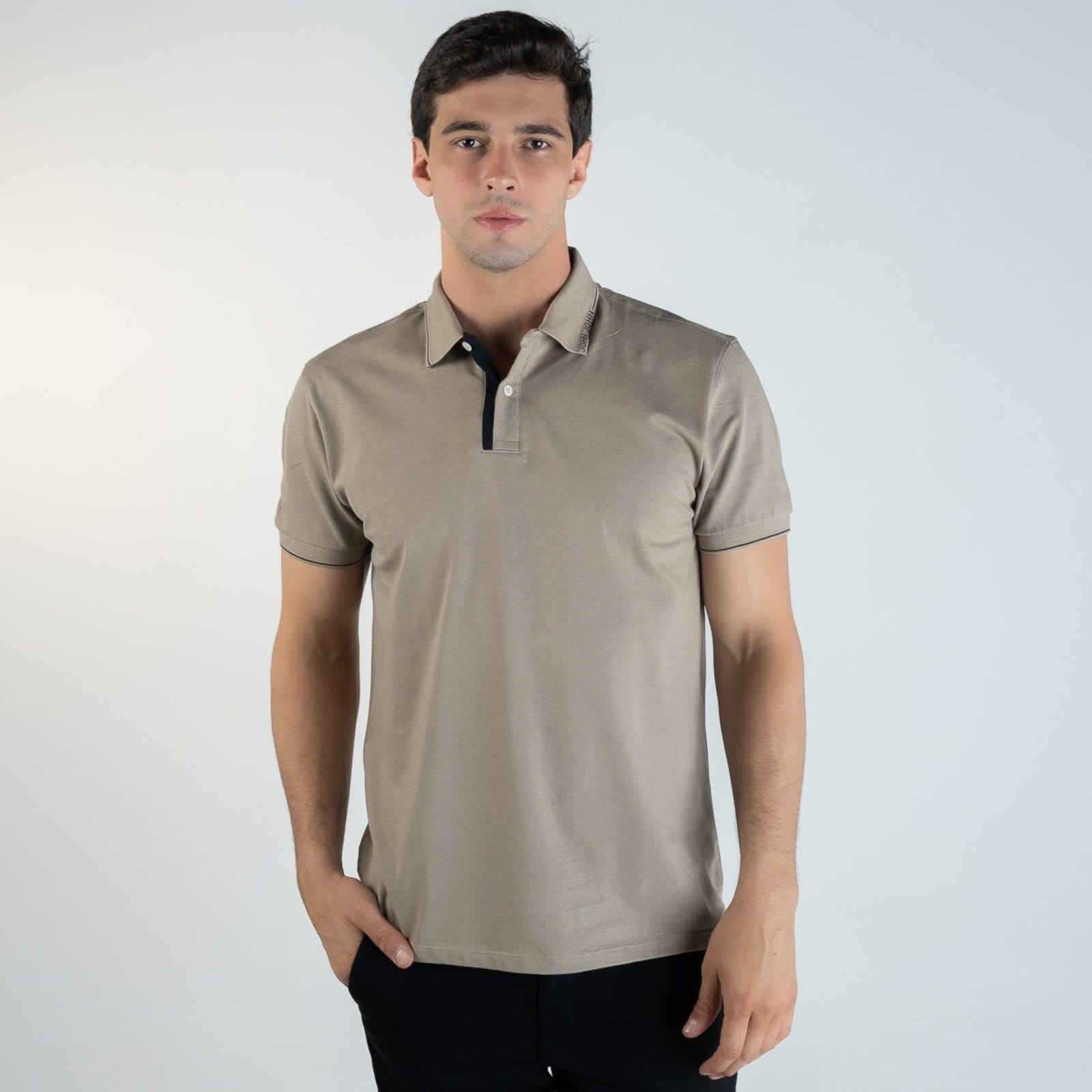 Camisa Polo John John Taupe Khaki