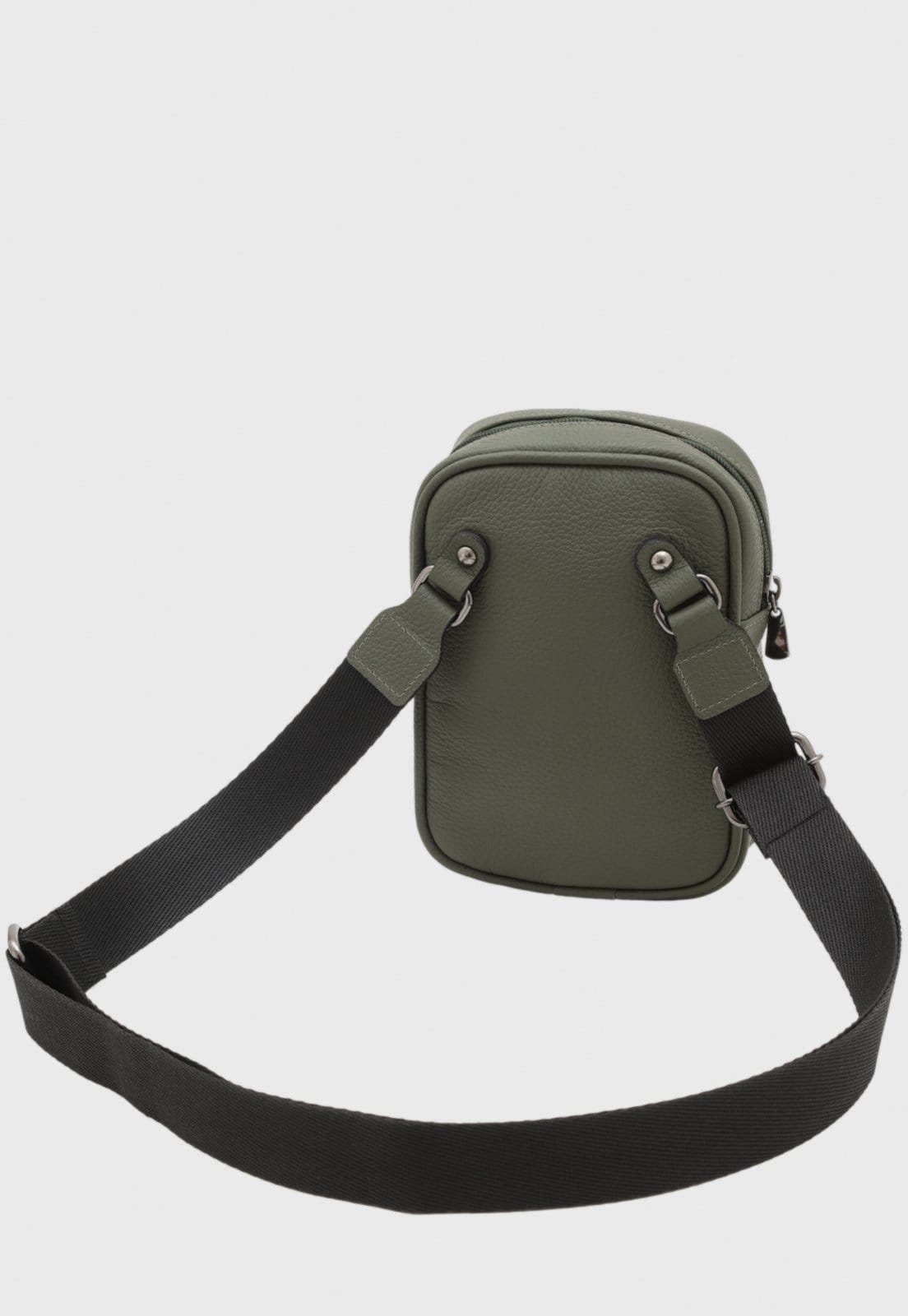 Vista 2 Bolsa Crossbody de Couro Mariart Lolla Army Mariart verde militar