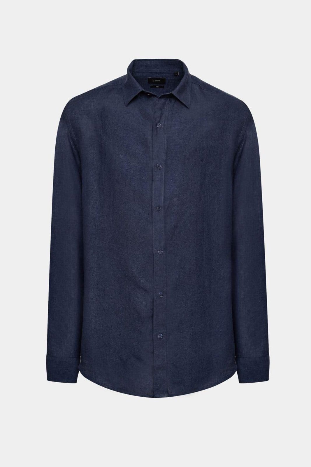 Camisa Aramis Manga Longa Slim em Linho Marinho