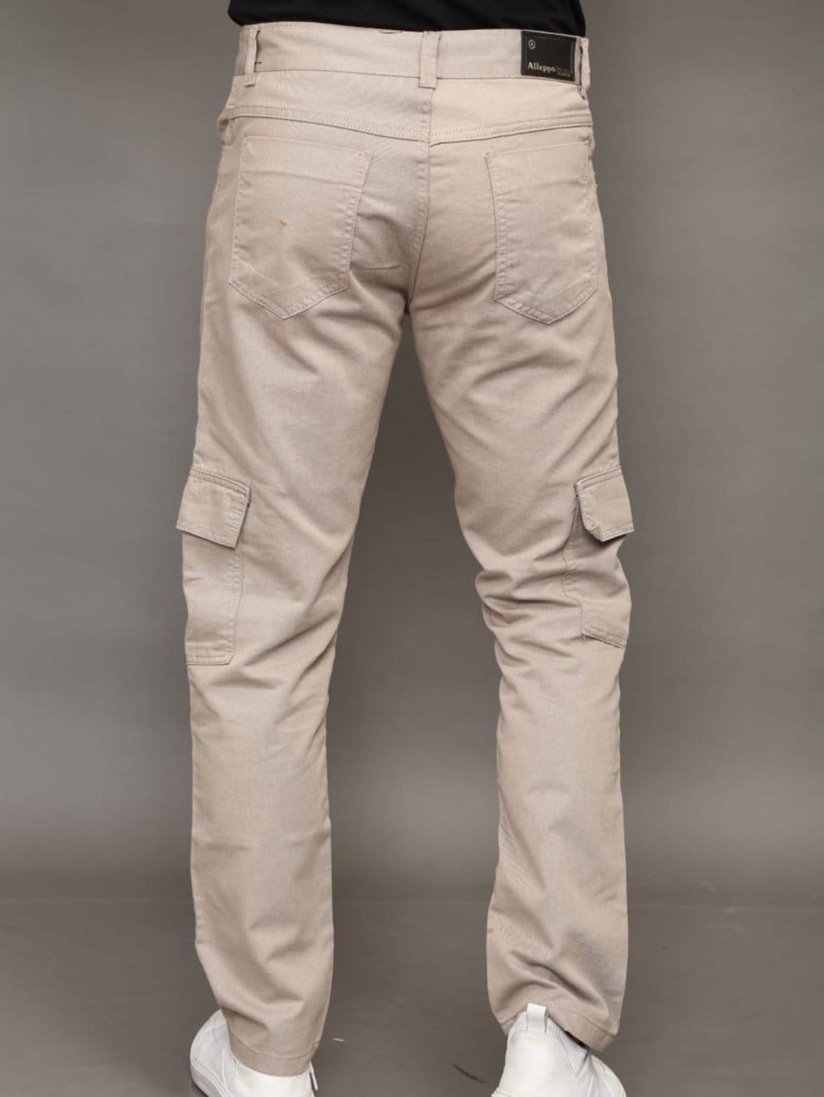 Vista 2 Calça Masculino Cargo Alleppo Nápoles Alleppo Jeans bege