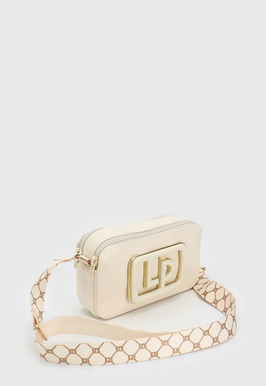 Vista 2 Bolsa Transversal Lança Perfume Alça Ajustável Off-White Lança Perfume off-white white