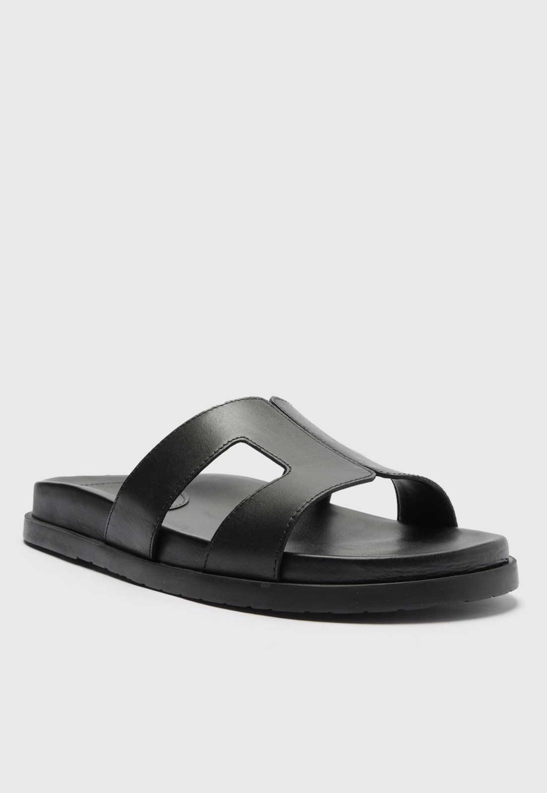 Vista 2 Rasteira Arezzo Tiras Largas Preta Arezzo preto