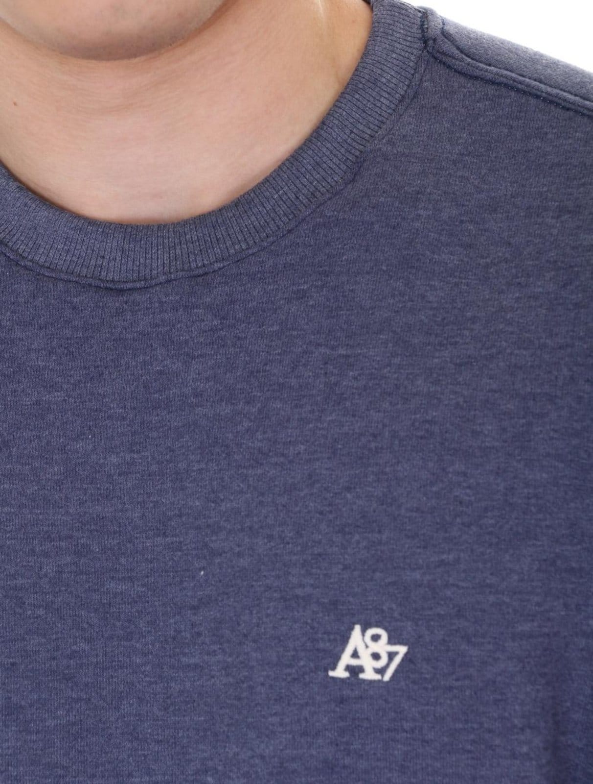 Vista 2 Moletom Aeropostale Masculino A87 Logo Fleece Marinho Mescla Aeropostale azul