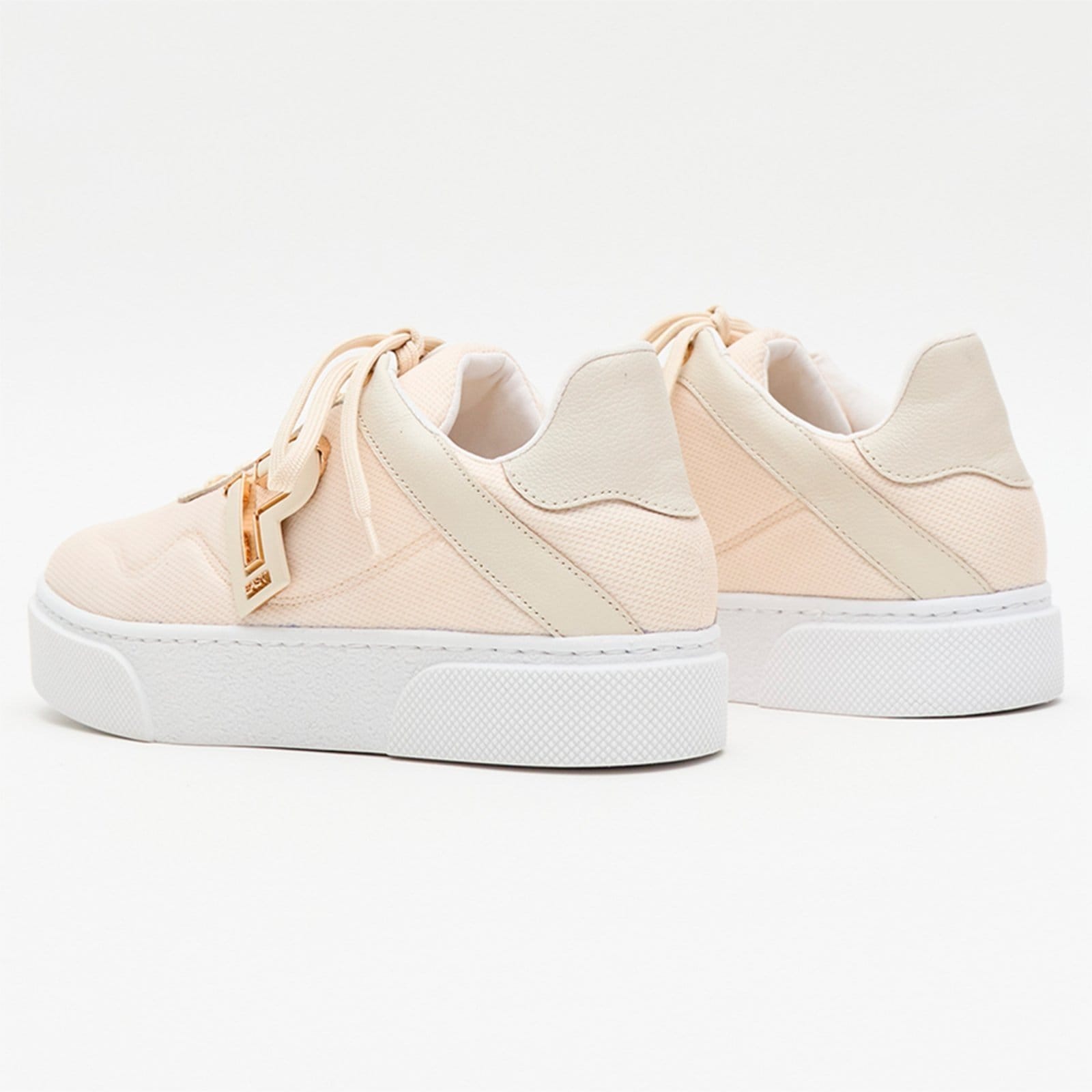 Vista 2 Tênis Easy Lança Perfume Casual Couro Ou26 Feminino Easy Lança perfume bege