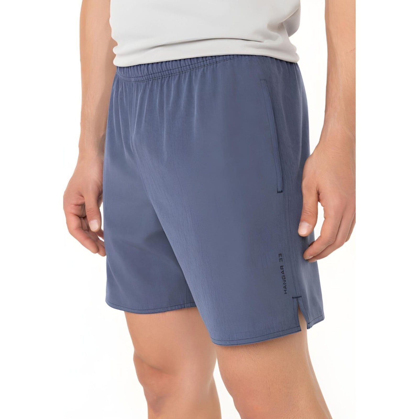 Vista 2 Shorts Masculino Tecido Plano Hangar 33 azul marinho