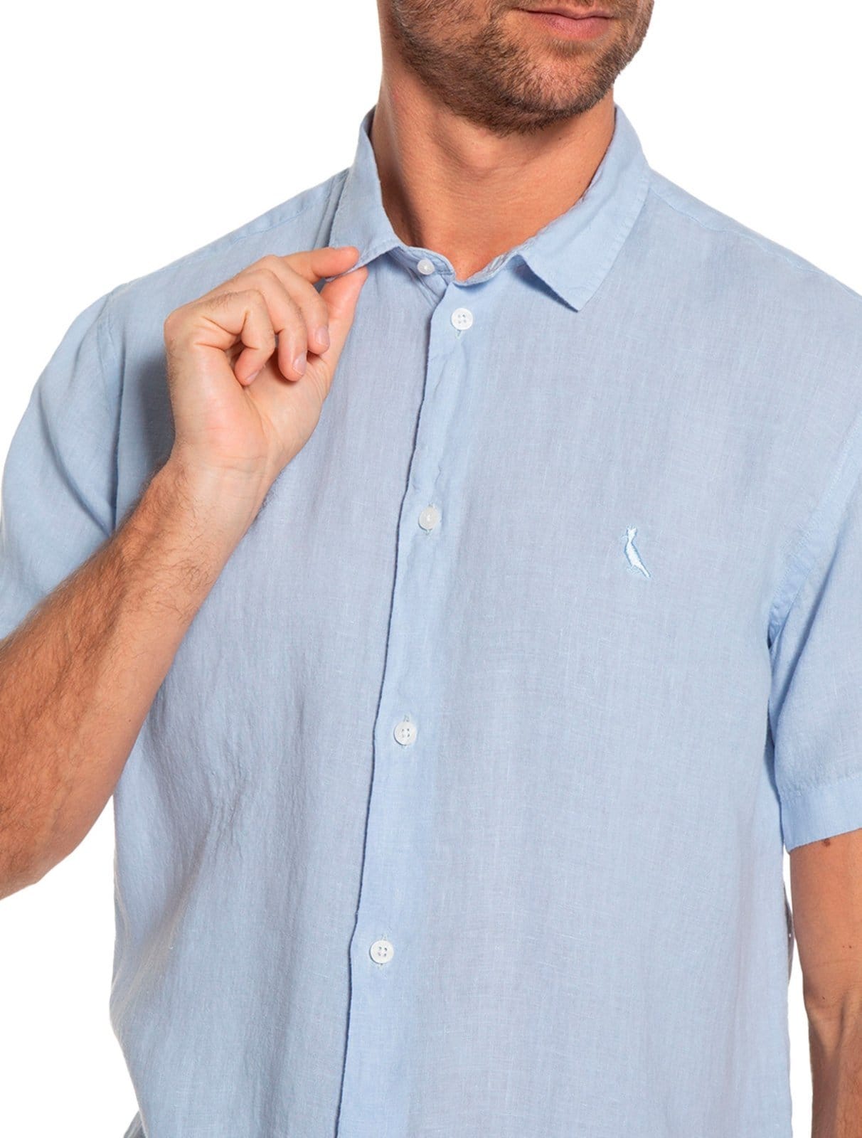 Vista 2 Camisa Reserva Masculina Manga Curta Nova Paraty Médio Reserva azul