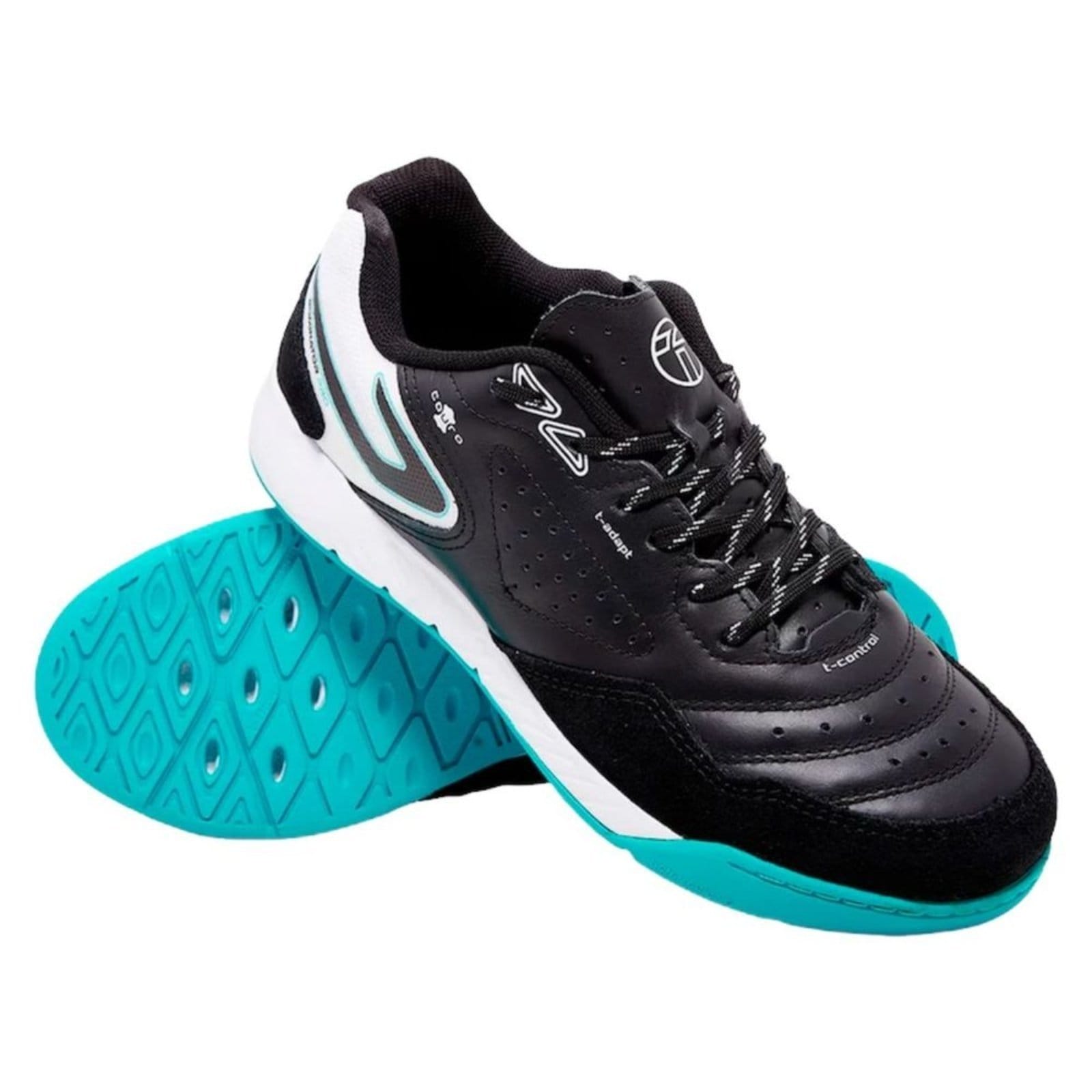 Vista 2 Chuteira Indoor Masculina Topper Dominator Pro V Preta Topper preto
