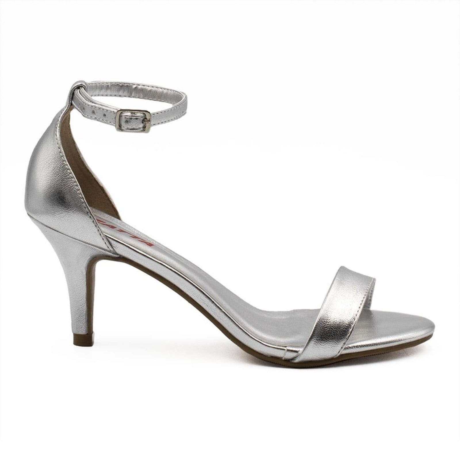 Sandália Zatta Básica Salto Médio Fino Larissa Prata