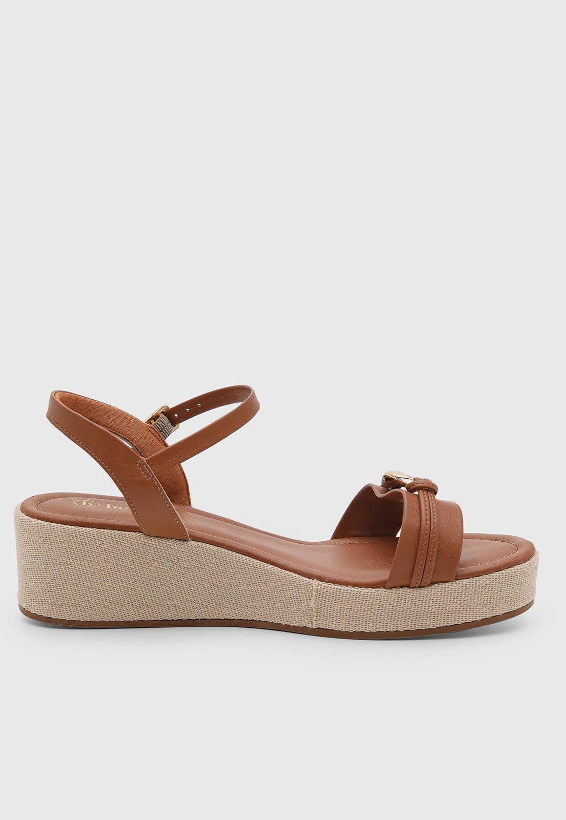 Vista 2 Sandália Feminina cê Salto Médio BEBECÊ caramelo